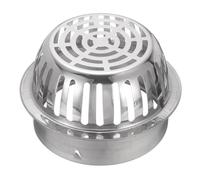 sourcing map Cubiertas de ventilación de malla de terminación de PVC, filtro protector de canalón de acero inoxidable 304 de 7.28 pulgadas, colador cónico para ventilación de techo de horno, tapa de