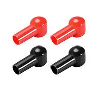 sourcing map Cubiertas Protectoras de Goma Aislantes para Terminales de Batería 1 Par Rojo Negro 25 mm x 40 mm, 2 pares