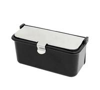 sourcing map Cubo Negro Cenicero para Coche Rectangular Tapa Metálica 93mm X 40mm