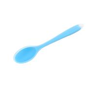 sourcing map - Cuchara de silicona cepillada para mesa, postre, utensilios para cocina, restaurante azul
