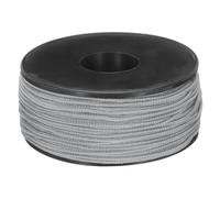 sourcing map Cuerda de cuerda de paracaídas de 1,18 mm x 164 pies, carrete de cordón trenzado de poliéster de 100 libras para acampar al aire libre, pulsera de joyería, color plateado