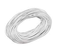 sourcing map Cuerda de Cuero Redondo, Cordón Trenzado Hilo Macramé de 1mm 20 Yardas, para Cartera Bolso Zapato DIY Artesanía Pulseras Elaboración, Puro Blanco