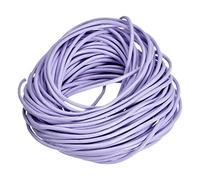 sourcing map Cuerda de Cuero Redondo, Cordón Trenzado Hilo Macramé de 2mm 11 Yardas, para Cartera Bolso Zapato DIY Artesanía Pulseras Elaboración, Claro Púrpura