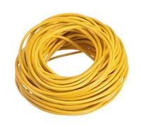 sourcing map Cuerda de Cuero Redondo, Cordón Trenzado Hilo Macramé de 2mm 11 Yardas, para Cartera Bolso Zapato DIY Artesanía Pulseras Elaboración, Amarillo