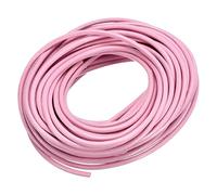 sourcing map Cuerda de Cuero Redondo, Cordón Trenzado Hilo Macramé de 3mm 11 Yardas, para Cartera Bolso Zapato DIY Artesanía Pulseras Elaboración, Rosa