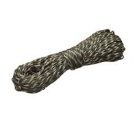 sourcing map Cuerda de paracaídas de 4 mm, 30,5 m, cuerda de 7 hebras de polipropileno trenzado, cuerda de polipropileno trenzada, ligera para uso marino, interior y exterior, verde militar/blanco