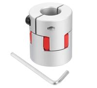 sourcing map D30 L35 - Acoplamiento flexible de eje de ciruela de 8 mm a 14 mm, conector de motor de aluminio, acoplador flexible de araña para impresora 3D, máquina CNC y servo motor paso a paso