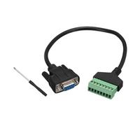 sourcing map DB9 - Adaptador de terminal de tornillo hembra a 8 pines, conector VGA de 9 pines, cable de extensión sin soldadura para proyectos de red de audio multimedia KTV, 1 unidad