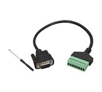 sourcing map DB9 - Adaptador macho a terminal de tornillo de 8 pines, conector VGA de 9 pines, cable de extensión sin soldadura para proyectos de red de audio multimedia KTV, 1 unidad