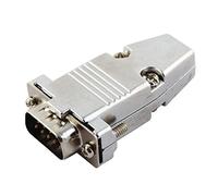 sourcing map DB9 RS232 Serial 9 Pin Conector con diseño de Parasol de Metal