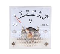 sourcing map DC 0-100V Manómetro medidor de tensión del panel analógico de voltios 91C4 2.5% de error