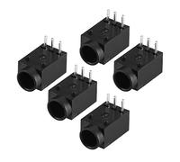 sourcing map DC-003a 3.5mmx1.3mm Conector de Enchufe de alimentación de CC Conector Hembra de 3 Pines Conector 5pcs
