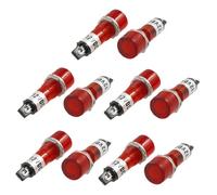 sourcing map DC 12V Empotrada Signal Indicador Lámpara Piloto 10 Piezas Luz Roja