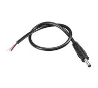sourcing map DC Alimentación 3.5mm x 1.35mm 1A 8AWG 30cm Longitud Barril Macho Enchufe Conector Coleta 10uds