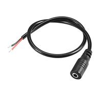 sourcing map DC Alimentación 3.5mm x 1.35mm 30cm Longitud Barril Hembra Enchufe Conector Coleta 5uds
