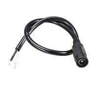 sourcing map DC Alimentación 5.5mm x 2.1mm 10A 18AWG 30cm Longitud Barril Hembra Enchufe Conector Coleta 5uds