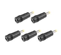 sourcing map DC Alimentación Conector 5.5x2.1mm Hembra Enchufe a 4.0x1.7mm Macho Adaptador Barril Conector 5 Piezas