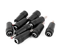 sourcing map DC Alimentación Convertidor 5.5x2.1mm Hembra Enchufe a 3.5x1.35mm Macho Adaptador Barril Conector 9 Piezas