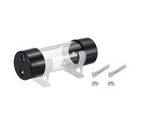 sourcing map Depósito de enfriamiento de agua cilíndrico G1/4 "Dia 50mm Longitud 150mm Depósito claro para PC Depósito de sistema de refrigeración por agua con acrílico y POM