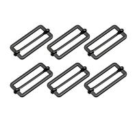 sourcing map Deslizantes Hebillas, 6uds 35x15x2,2mm Metal Rectángulo Tri-deslizante Deslizamiento Hebilla Rodillo Pasador Hebilla Ajustador para Cinturón Bolso DIY Accesorios, Oscuro Gris