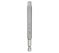 sourcing map Destornillador de cabeza Torx T45 de 1/4 pulgadas, vástago hexagonal de 100 mm de largo, magnética, sin agujero, a prueba de manipulaciones, 6 puntos, destornillador de estrella S2
