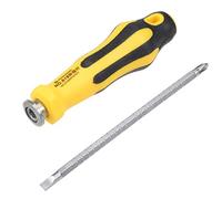 sourcing map Destornillador de longitud ajustable 2 en 1# 2 (PH2) Destornillador Phillips de 6,3 mm con ranura magnética