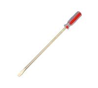 sourcing map Destornillador SL10 sin chispas de punta de aluminio de bronce de cabeza plana de 10 x 300 mm, destornillador ranurado no magnético para mejorar la reparación de electrodomésticos, rojo