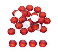 sourcing map Diamantes de imitación acrílicos redondos con parte trasera plana, diamantes de imitación de cristal rojos de 30 mm para manualidades, ropa, zapatos, decoración de bricolaje, regalos, 25