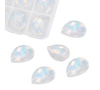 sourcing map Diamantes de imitación de lágrima de 18 x 13 mm para hacer joyas, bricolaje para uñas, diamantes de imitación puntiagudos, piedras de cristales para manualidades, fabricación de joyas