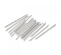 sourcing map Diapasón de alambre para ukelele, 18 trastes, 1,6 mm, tono plateado para reemplazo de diapasón, paquete de 18