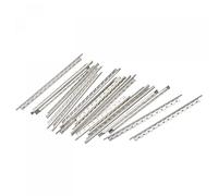 sourcing map Diapasón de alambre para ukelele, 18 trastes, 1,8 mm, tono plateado para reemplazo de diapasón, paquete de 36