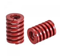 sourcing map Die Spring, 2 unids 18mm OD 25mm largo espiral estampado de carga media mueren resortes para impresora 3D pieza eléctrica, rojo