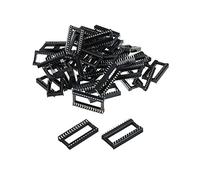 sourcing map DIP IC Chip Zócalo Adaptador Plano Pasador 28P 2,54mm Paso 15mm IC Zócalo para PCB Placa Chip, Paquete de 30