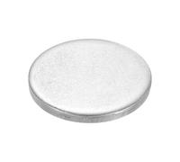 sourcing map Disco de acero inoxidable, 1-31/32 pulgadas de diámetro x 0.16 pulgadas de grosor, etiquetas redondas de metal en blanco, placa plana redonda de metal para grabado, estampado de etiquetas