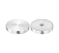 Sourcing Map Disco de aluminio de forma redonda, 2 adaptadores de aluminio M10 x 50 mm para mesa de cristal