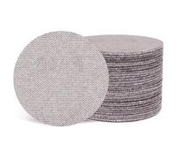 sourcing map Disco de lijado de malla de 75 mm, 100 unidades de papel de lija de grano 400, sin polvo, almohadillas para lijadoras de paneles de yeso para suelos de masilla de yeso