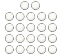sourcing map Discos de metal para encuadernar libros, 22 discos redondos de expansión de 19 mm, anillos para cuadernos, planificadores, accesorios, color plateado