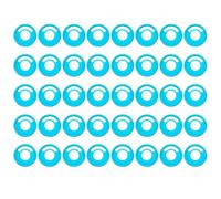 sourcing map Discos de plástico para encuadernar libros, 40 unidades de discos circulares de expansión de 28 mm, anillos para cuadernos, planificadores, accesorios, color azul