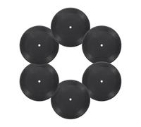 sourcing map Discos de vinilo en blanco sintético de PVC, discos de vinilo retro para el hogar, estudio, habitación, estética de pared, Black, 7 pulgadas