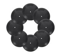 sourcing map Discos de vinilo en blanco sintético de PVC, discos de vinilo retro para pared de estudio en casa, sala de estudio, Black, 10" (25,4 cm), Estilo retro