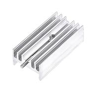 sourcing map Disipador de calor de aluminio de 30 mm x 15 mm x 10 mm TO-220 para refrigeración de diodos de transistor MOSFET con un pasador de soporte 10 piezas