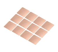 sourcing map Disipador térmico de cobre para refrigeración de chips electrónicos, 20 mm x 20 mm x 0,3 mm, paquete de 12