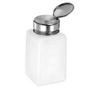 sourcing map Disolvente Alcohol Dispensador 200ml(6.7oz) Empujar Abajo Líquido Dispensador Bomba con Sellado Inoxidable Acero Tapa para Acetona Limpiador Esmalte Removedor, Blanco