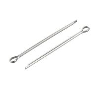 sourcing map Dividido Chaveta Pasadores, 1,5mmx30mm 304 Inoxidable Acero Clip Sujetador Accesorio para Automoción, Mecánica, Plateado Tono, 30uds