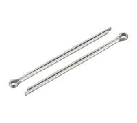 sourcing map Dividido Chaveta Pasadores, 4mmx80mm 304 Inoxidable Acero Clip Sujetador Accesorio para Automoción, Mecánica, Plateado Tono, 15uds