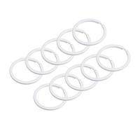 sourcing map Dividido Llavero Anillos, 2,1x30mm Redondo Plano Llavero Porta para Llaves Organización, Decoración, Carbono Acero, Blanco, 30 Piezas