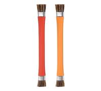 sourcing map Doble-Cabeza Teléfono Base Placa IC Limpieza Cepillo 12x15mm Cerdas Pelo Antiestático ESD Cepillo Limpiador para Computadora Teléfono, Naranja + Rojo