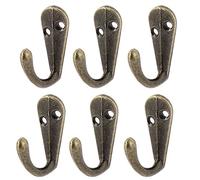 sourcing map Dormitorio Estilo Vintage Ropa montada en la Pared Percha Percha Gancho Bastidor 6pcs
