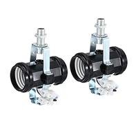 sourcing map E27 Doble Base Bombilla Zócalo M10 Rosca Lámpara Soporte 2 Luz Zócalo con Soporte Luz Accesorio Cable para Bricolaje Lámpara Accesorios Techo Lámpara Paquete de 2