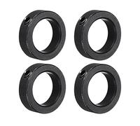 sourcing map Eje Collar 1" Calibre Carbono Acero Juego Tornillo Estilo Sujeción Collarines Negro 4 Paquetes